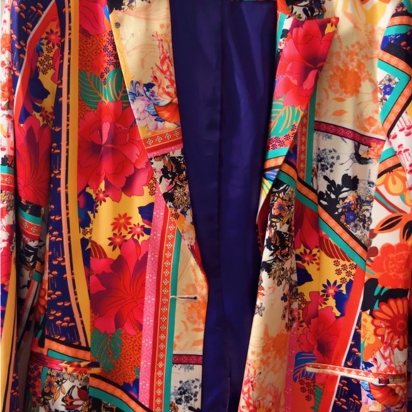 INC International Concepts Colorful Floral Blazer - Picture 2 of 2